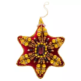 Set of 5 Christmas Tree toys in a red gift box