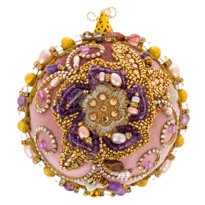 Набор из 5 елочных игрушек в подарочной синей коробке