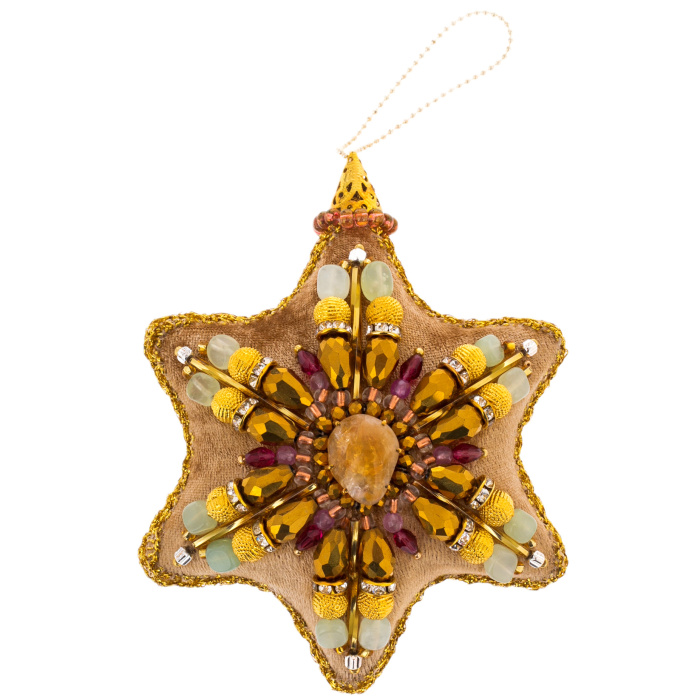 Набор из 5 елочных игрушек в подарочной синей коробке