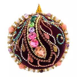 Set of 5 Christmas Tree toys in a blue gift box