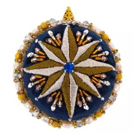 Set of 5 Christmas Tree toys in a blue gift box