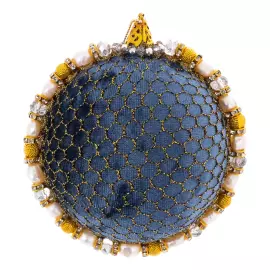 Set of 5 Christmas Tree toys in a blue gift box