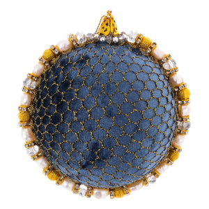 Набор из 5 елочных игрушек в подарочной синей коробке