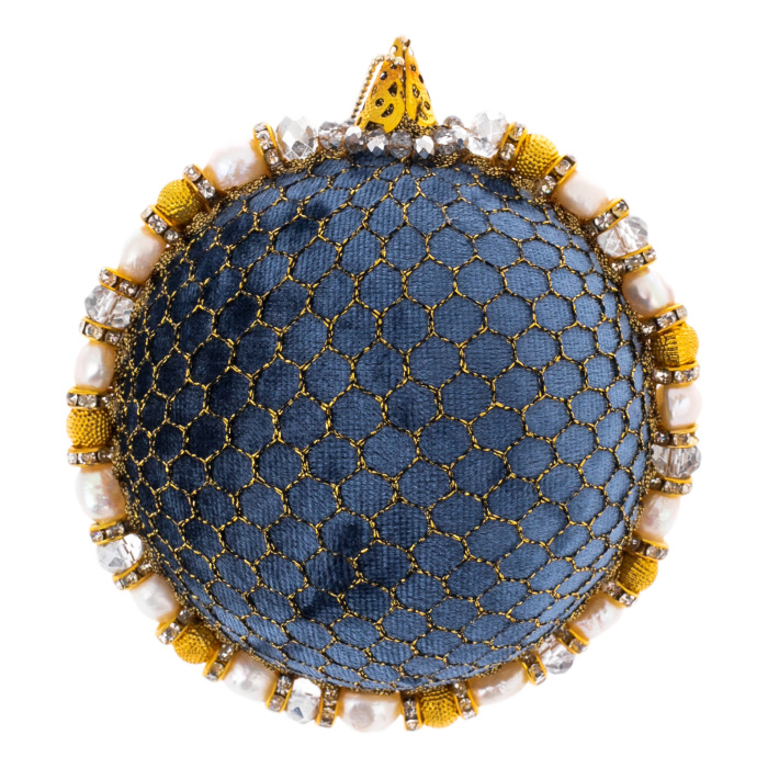 Набор из 5 елочных игрушек в подарочной синей коробке