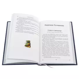 Подарочный набор "Новогодняя ночь" с книгой и 2-мя елочными игрушками из ваты