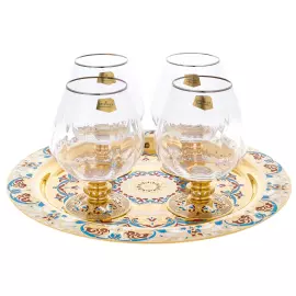 Cognac set on a platter, for 4 persons, Zlatoust