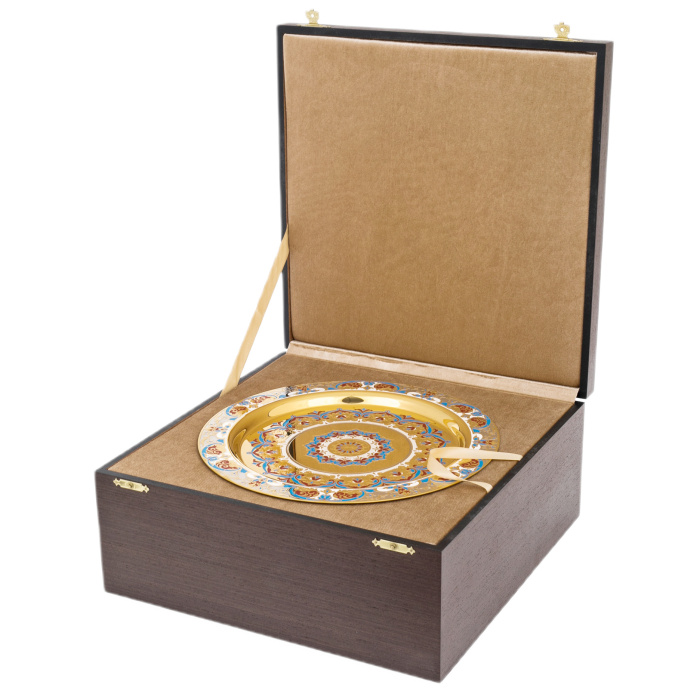 Набор для коньяка на блюде "Букет" на 4 персоны, Златоуст