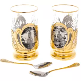 Tea set "Moscow" for 4 persons, Zlatoust