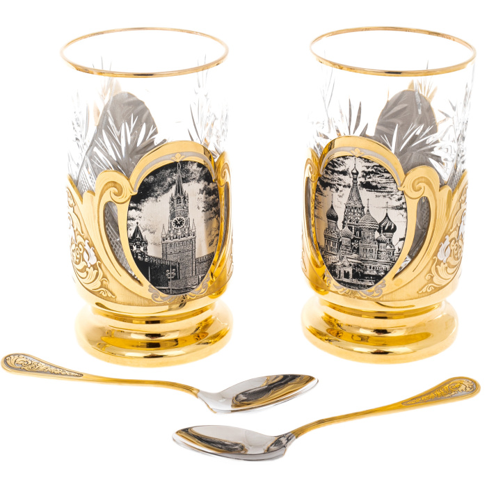 Чайный набор "Москва" на 4 персоны, Златоуст