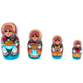 Матрешка на 15 мест "Чаепитие" 33 см
