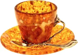 Кофейный набор из янтаря "Лето" Кофейный набор из янтаря "Лето"