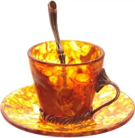 Кофейный набор из янтаря "Лето" Кофейный набор из янтаря "Лето"