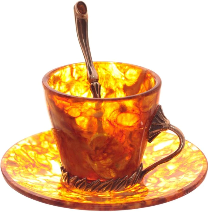 Amber coffee set "Summer"