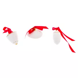 Набор елочных игрушек из фарфора "Мистерия формы" 3шт