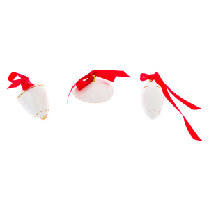 Набор елочных игрушек из фарфора "Мистерия формы" 3шт