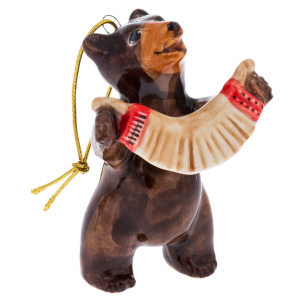 Набор елочных игрушек из фарфора "Мишки" 3шт