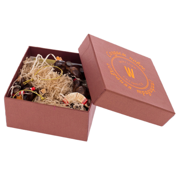 Набор елочных игрушек из фарфора "Мишки" 3шт