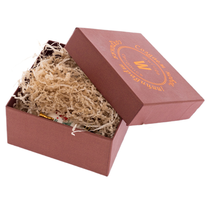 Набор елочных игрушек из фарфора "У Самовара" красный, 3шт