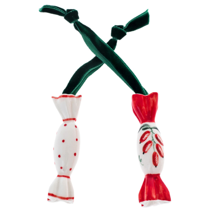 Набор елочных игрушек из фарфора "Сладости" 3шт