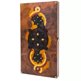 Нарды из корня ореха и янтаря "Орнамент" из коллекции "Легенды Мира"