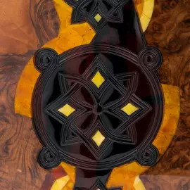 Нарды из корня ореха и янтаря "Орнамент" из коллекции "Легенды Мира"