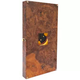 Нарды из корня ореха и янтаря "Орнамент" из коллекции "Легенды Мира"