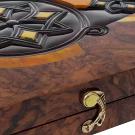 Нарды из корня ореха и янтаря "Орнамент" из коллекции "Легенды Мира"