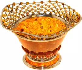 Конфетница из янтаря "Солнышко"