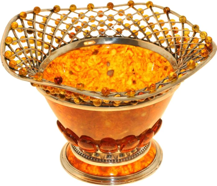 Candy bowl made of amber "Sunny"