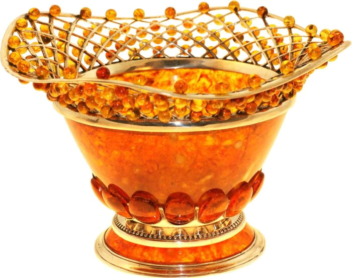 Candy bowl made of amber "Sunny"