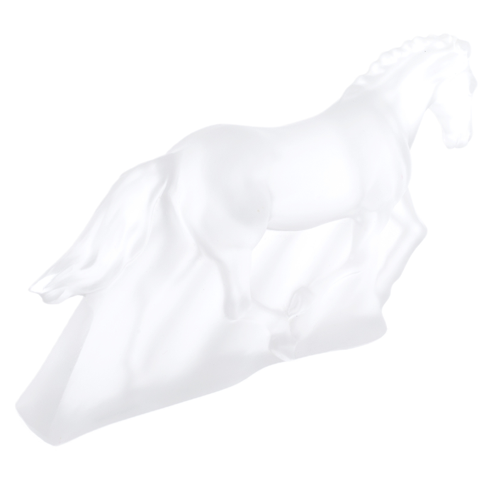 Crystal sculpture "Running Horse" matte