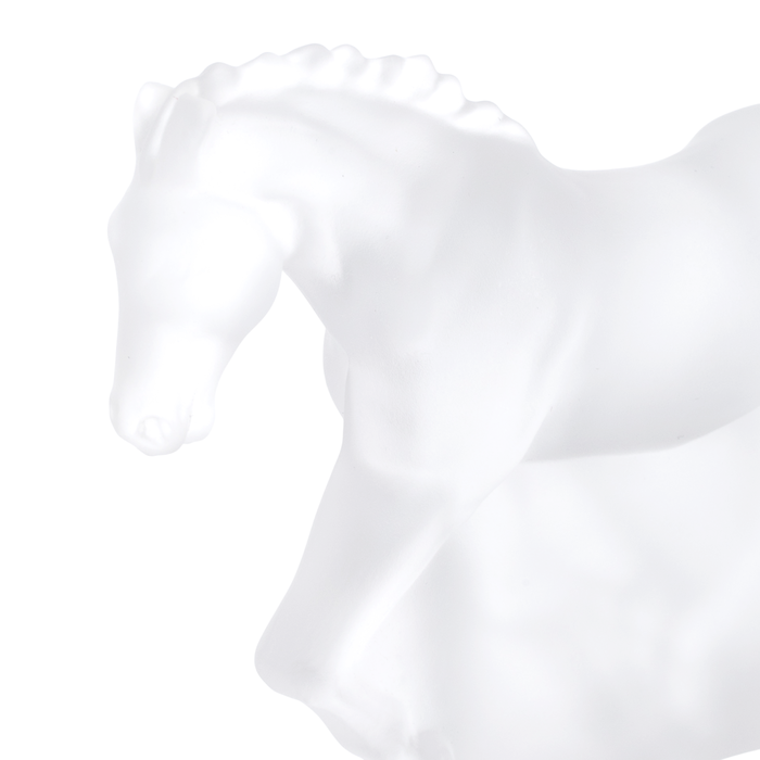 Crystal sculpture "Running Horse" matte