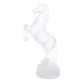 Скульптура из хрусталя "Лошадь на дыбах" матовая