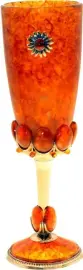 Бокал для шампанского из янтаря "Солнышко"