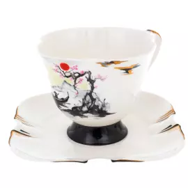 Чайная пара из фарфора "Япония. Закат" на 1 персону
