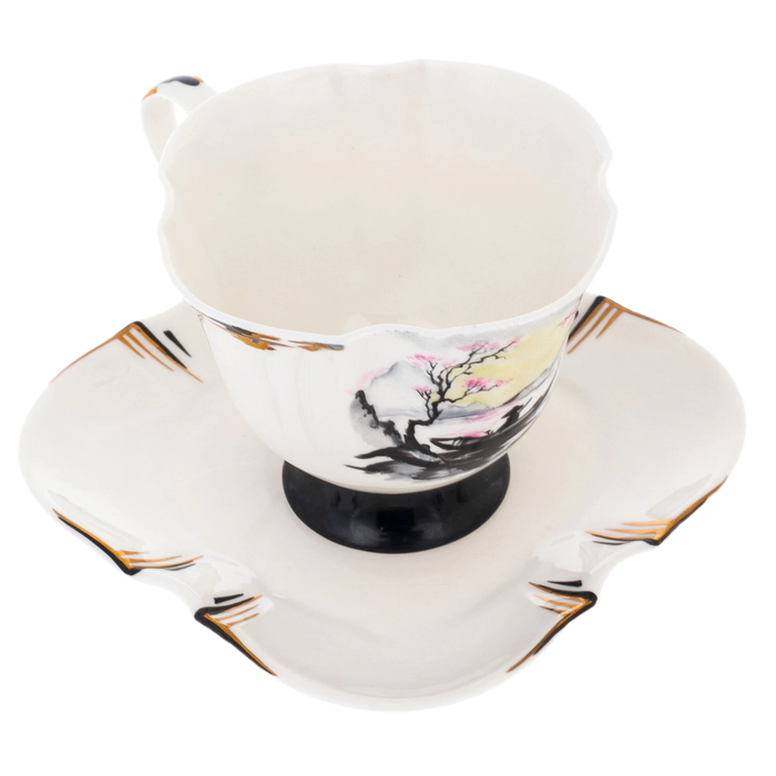 Tea steamer made of porcelain "Japan. Sunset" for 1 person