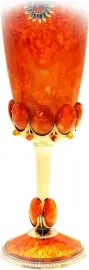 Бокал для шампанского из янтаря "Солнышко"