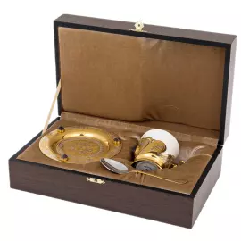 Кофейный набор "Утро" с аметистом, на 1 персону, Златоуст