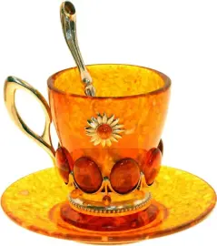 Кофейный набор из янтаря "Солнышко" Кофейный набор из янтаря "Солнышко"