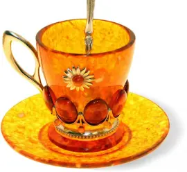 Кофейный набор из янтаря "Солнышко" Кофейный набор из янтаря "Солнышко"