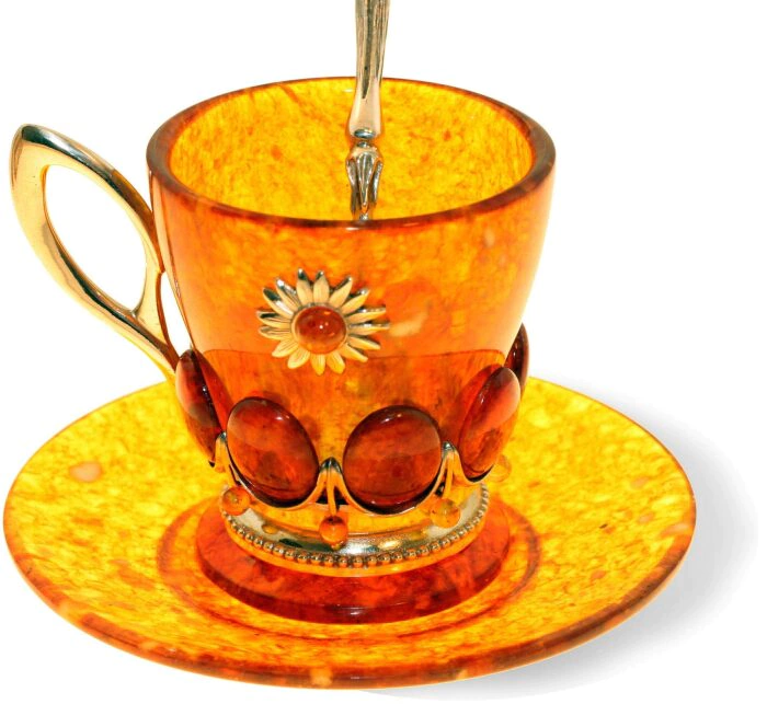 Amber coffee set "Sunny"