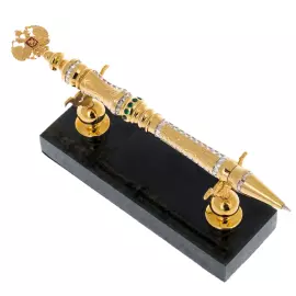 Ручка подарочная "Герб РФ" на подставке из нефрита, Златоуст