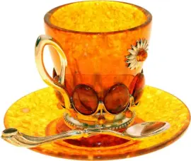 Кофейный набор из янтаря "Солнышко" Кофейный набор из янтаря "Солнышко"