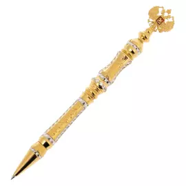 Ручка подарочная "Герб РФ" на подставке из долерита, Златоуст