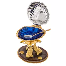 Икорница со срезом агата "Ракушка" Златоуст