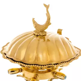 Икорница со срезом агата "Ракушка" Златоуст