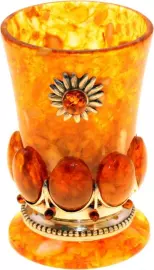 Стопка для водки из янтаря "Солнышко"