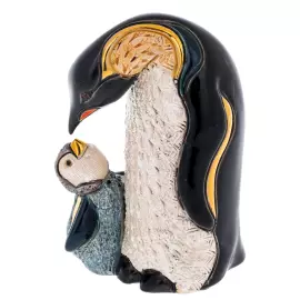 Статуэтка керамическая "Пингвин с детенышем"