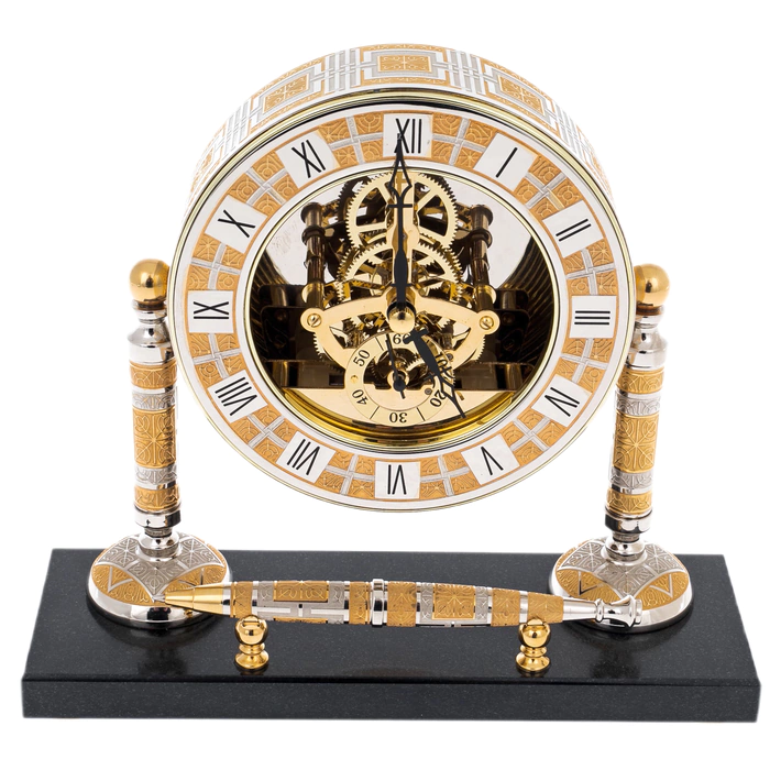 Watch "Skeleton. Gold" with a pen, Zlatoust