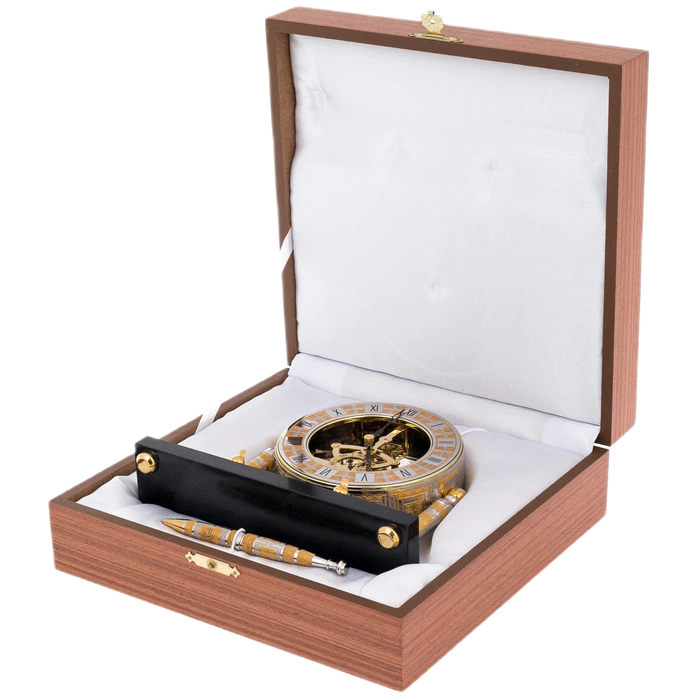 Watch "Skeleton. Gold" with a pen, Zlatoust